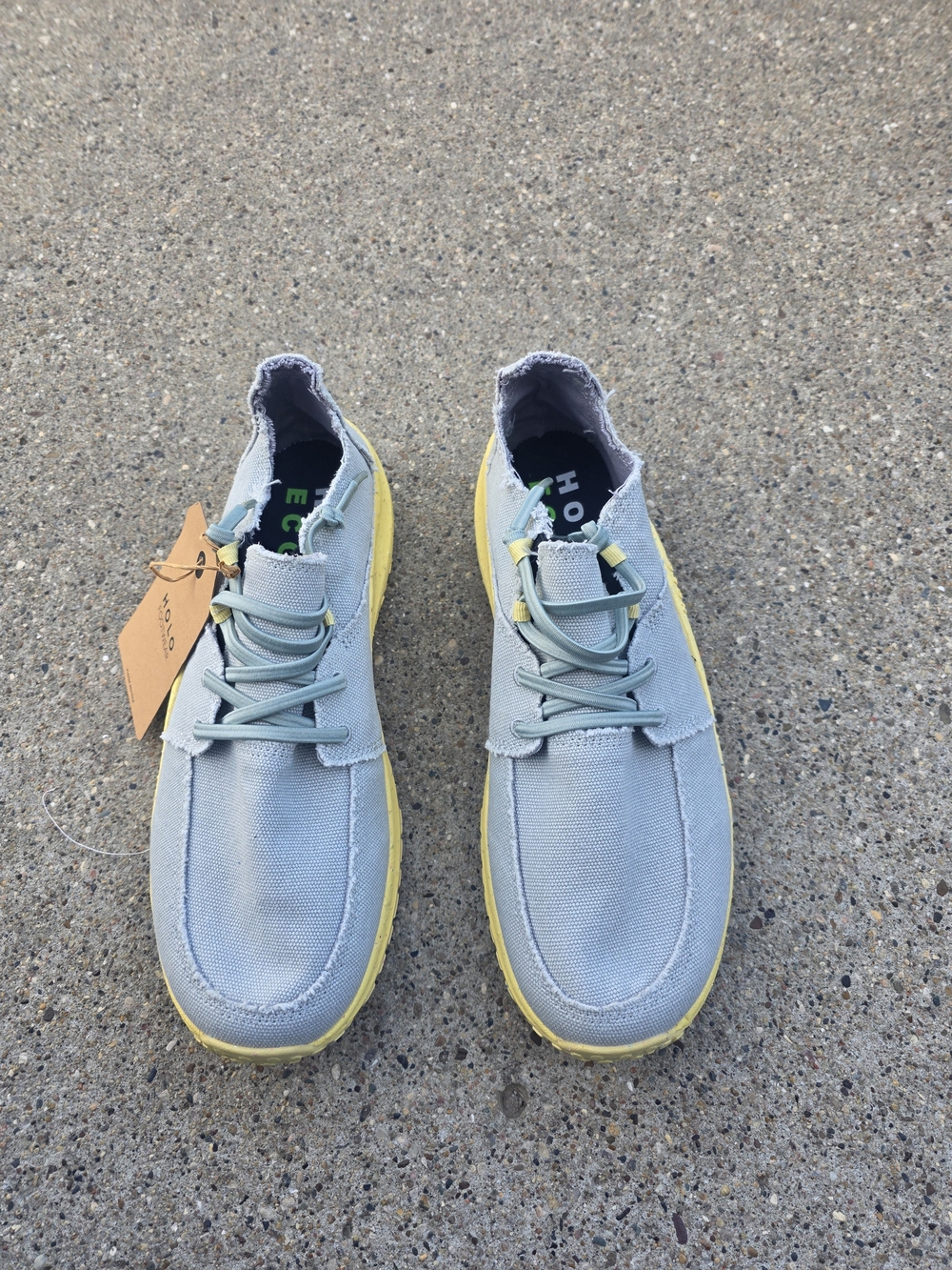 Halo Eco Lite Men’s Casual Sneakers - Light Blue with Yellow Sole Men Size 10 - Picture 8 of 14